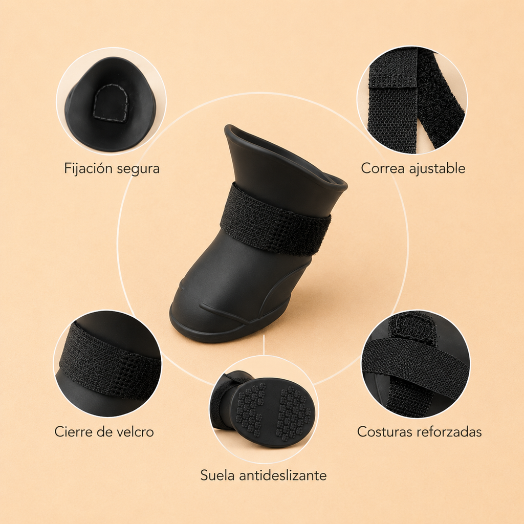 Botitas Antideslizantes Impermeables para Perros