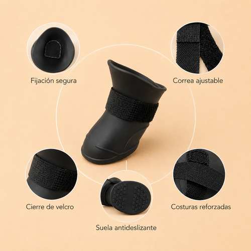 Botitas Antideslizantes Impermeables para Perros